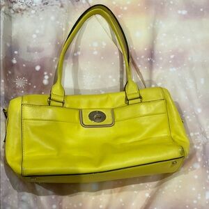 Bright Yellow Leather Kate spade Shoulder Bag